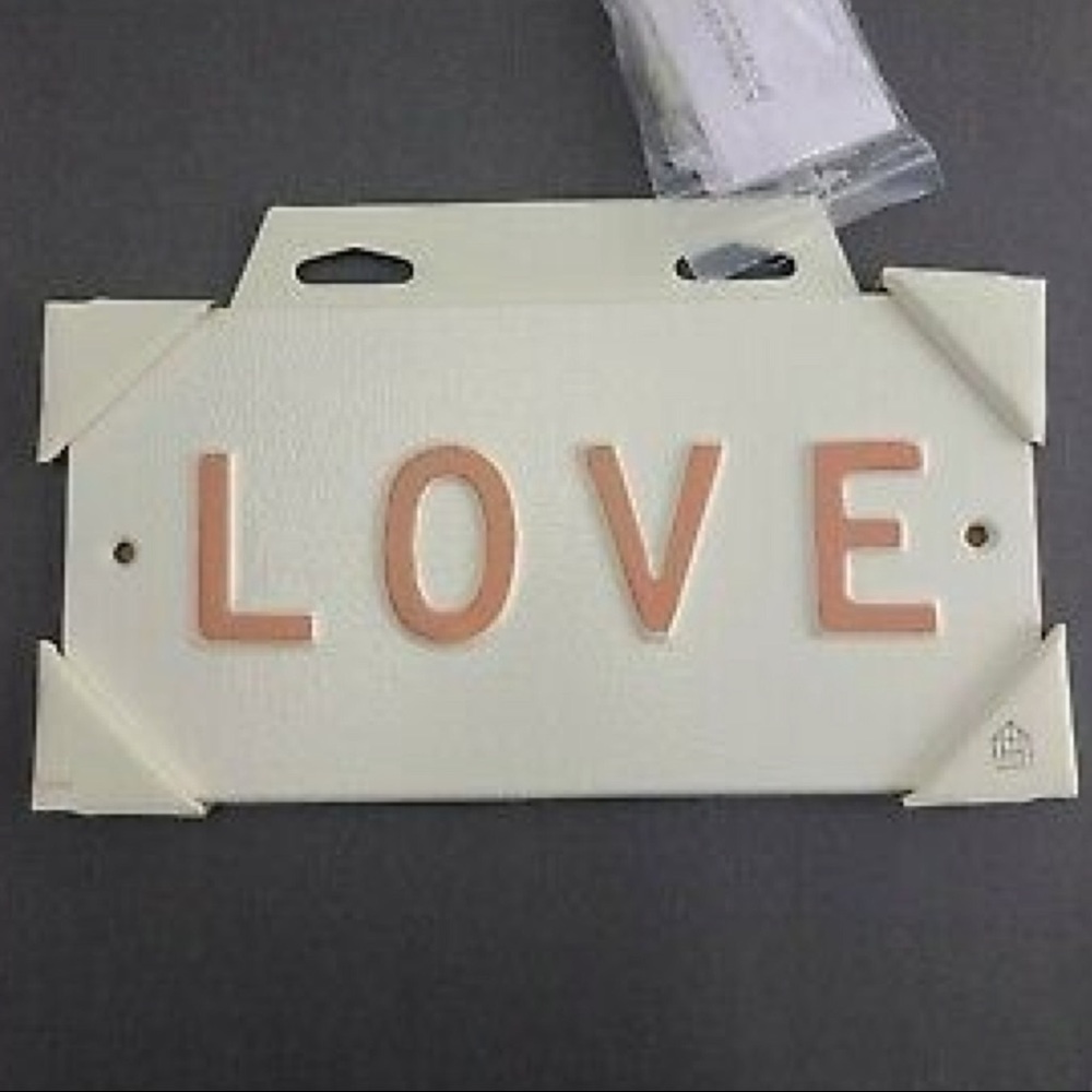Hearth Hand Love Wall Art Bedroom Metal Office Sign Poster Home Decoration Gift - Picture 3 of 6